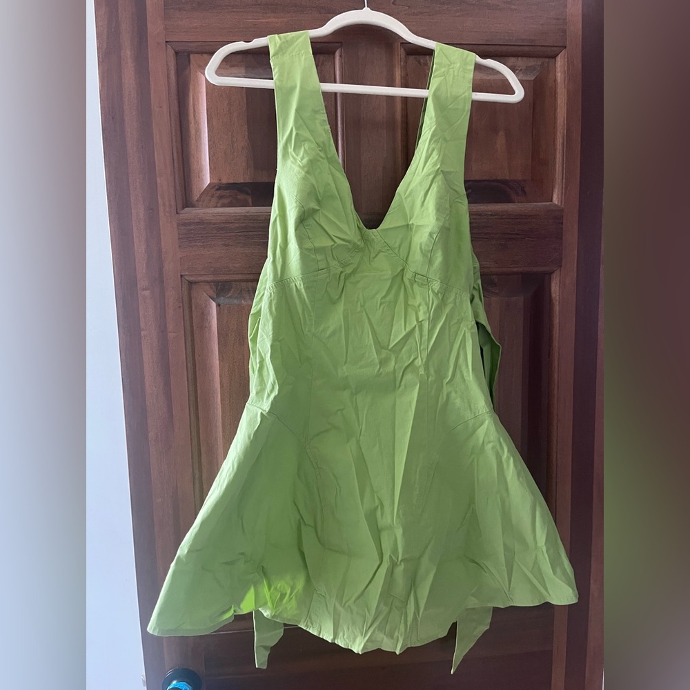 Free People green dress with tie back
